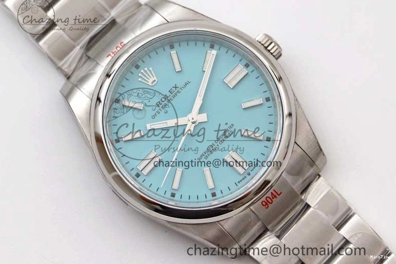 MiroTime 1219 Sleek Oyster Perpetual 41mm 124300 EWF 1:1 Best Edition 904L Steel Tiffany Blue Dial on SS Bracelet A 2191